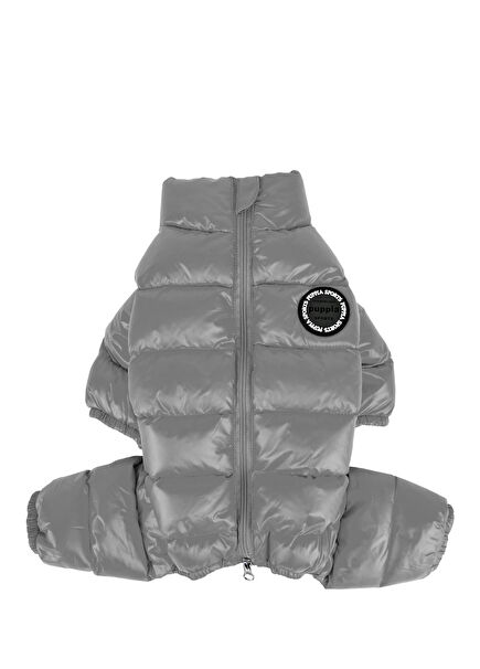 Puffer Gri Köpek Tulumu