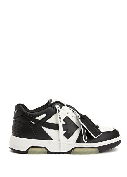 Siyah Beyaz Kadın Deri Sneaker