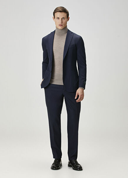 Lacivert Yün Pantolon
