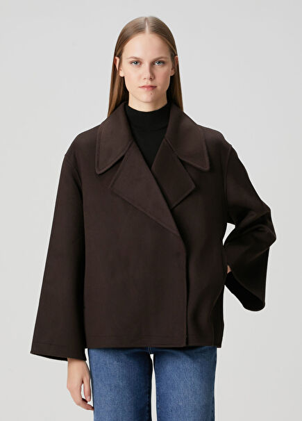 Malika Burgundy Wool Coat