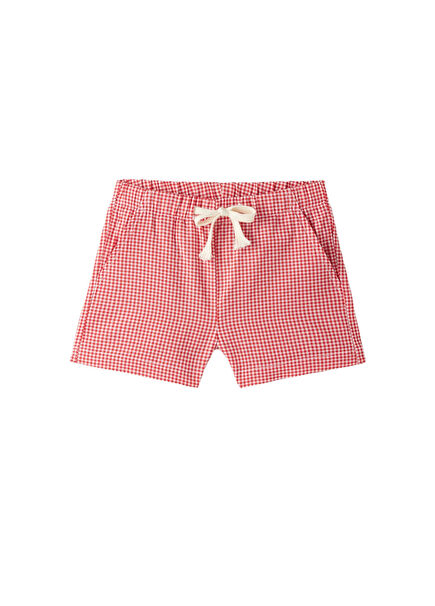 Red Gingham Unisex Children's Shorts