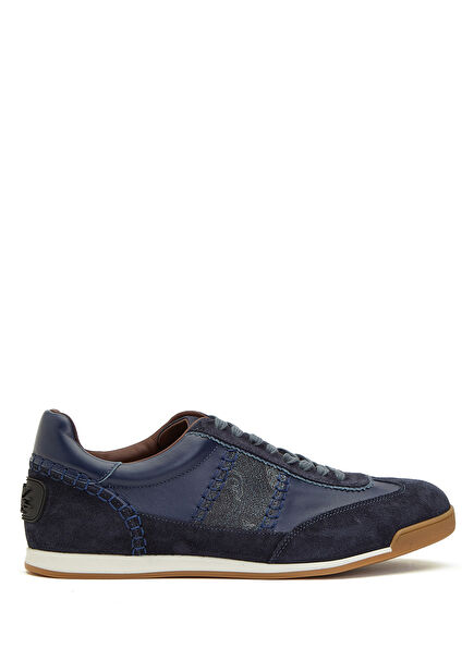 Blue Men's Leather Sneakers