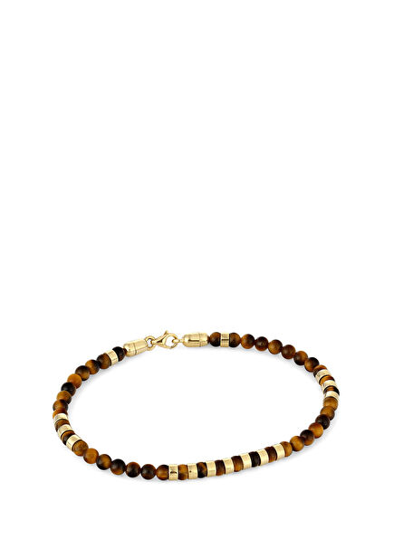 Gem Stone Men's 14K Gold Bracelet