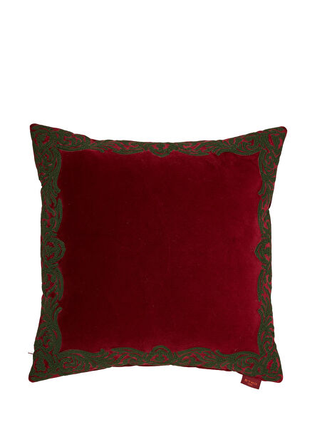 Bordo 45x45 cm Kadife Dekoratif Yastık