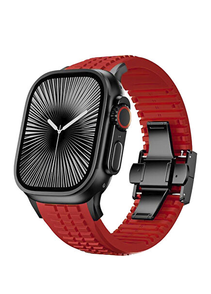 Apple Watch Ultra Compatible Heat Black AquaLink Smart Watch Band
