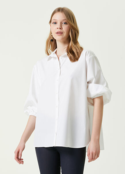 Off-White Balloon Sleeve Shirt