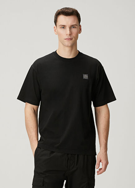 Siyah Logo Detaylı T-shirt