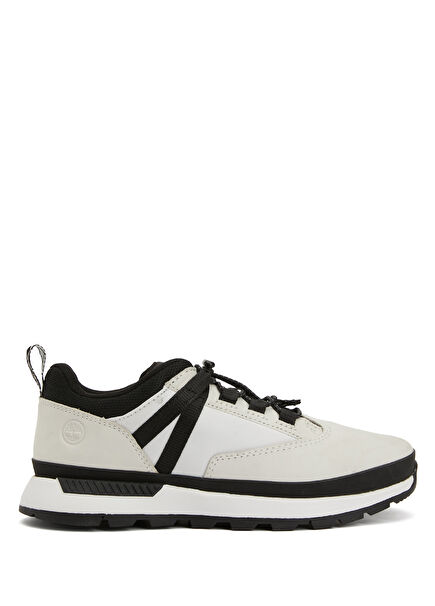 Euro Trekker White Black Kids Leather Sneaker