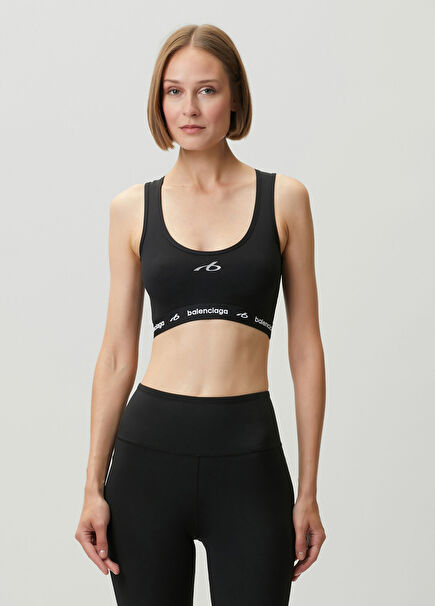 Black Logo Sports Bra