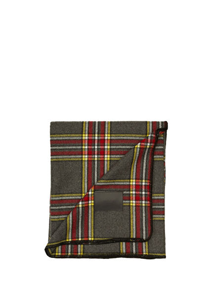 Gri Ekose Desenli Battaniye