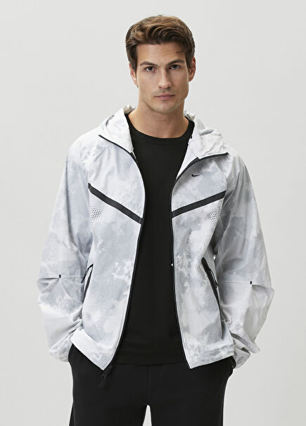 Tech Windrunner Dri-Fit Grey Hooded Jacket