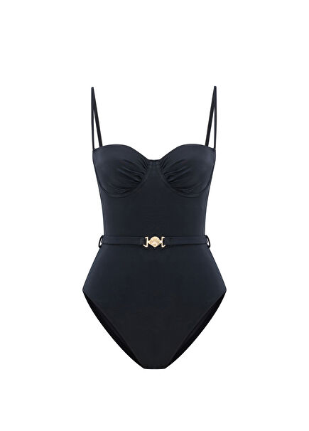 Varelle Black Strapless Strapless Women's Swimsuit