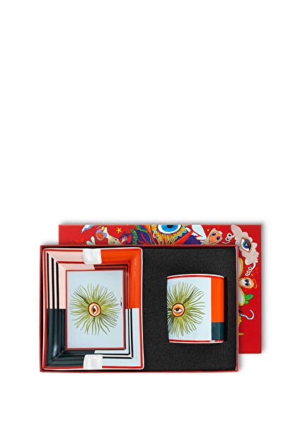 Mehmet Sinan Quran Eye Candle Ashtray Set