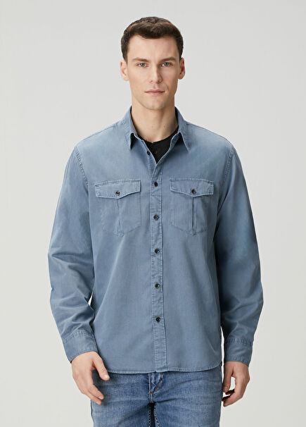 Finch Indigo Military Denim Shirt