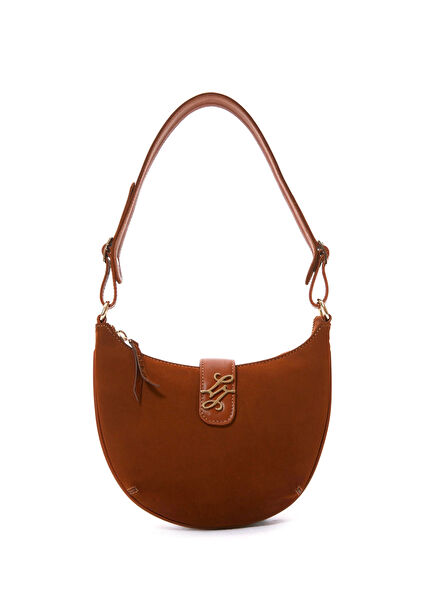 Ely Kahverengi Nubuk Deri Kadın El Çantası