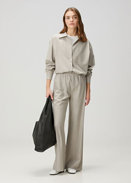 Gala Beige Wool Pants