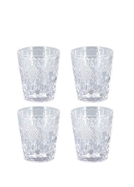 Aleria Clear Glass Set of 4 Soft Drink Glasses