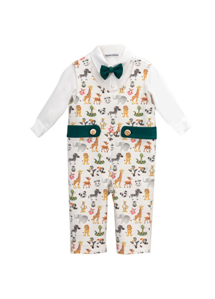 Safari Gömlek Tulum ve Papyon Erkek Çocuk 3'lü Set