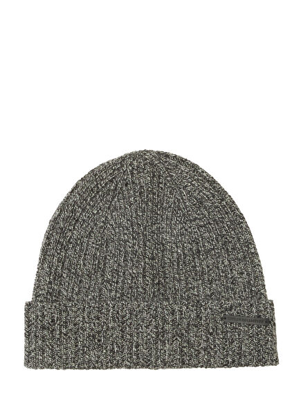 Black Grey Men's Cashmere Beanie