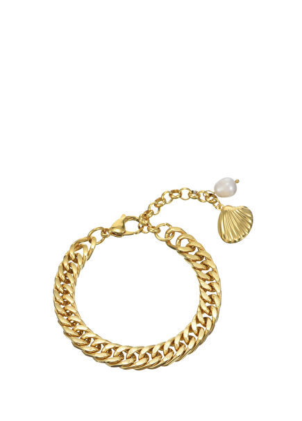 Lizbon Altın Kaplama Kadın İnci Bileklik