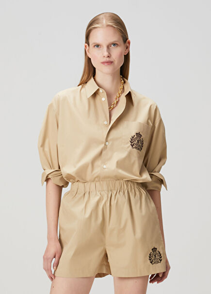 Kamel Logo Embroidered Shirt