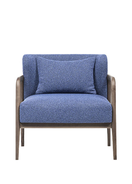 Vienna Blue Solid Walnut Armchair