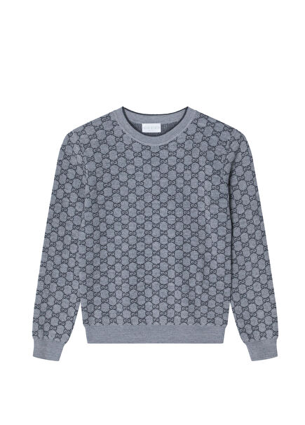 Grey Boys Wool Knitwear