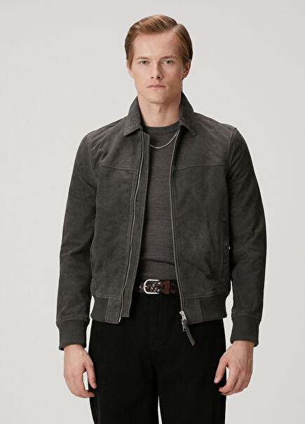 Rashford Dark Grey Suede Coat