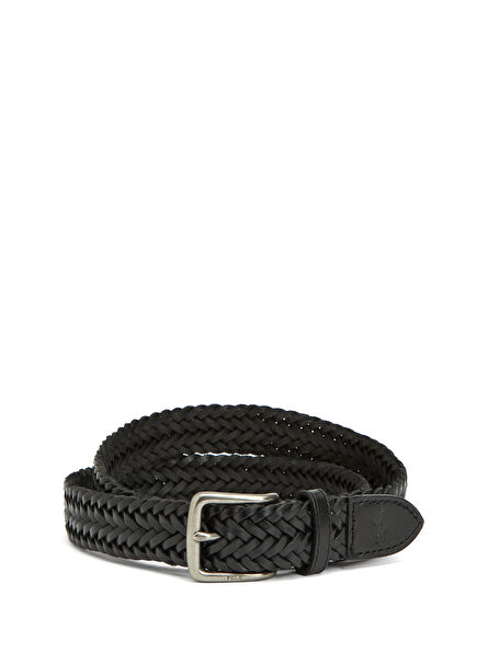 Black Men's Leather Belt