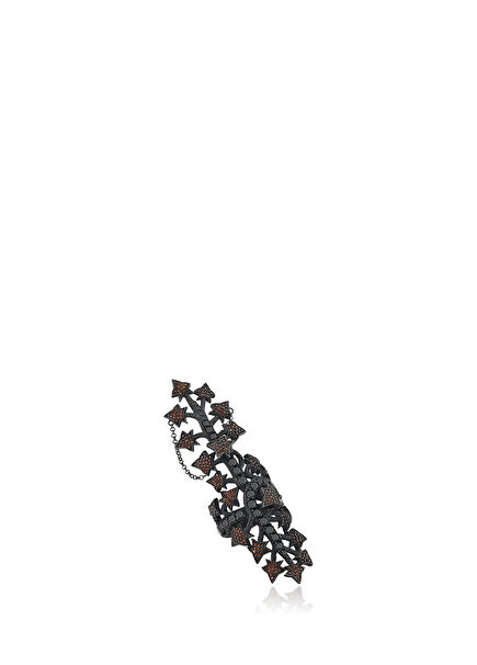 Brown Ivy L Women's Silver Ring