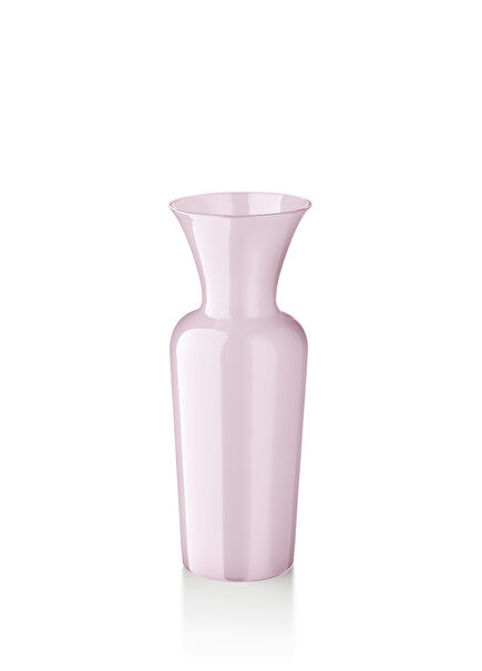 Profile of Sword Lily Pearl Pink Glass Small Size Vase