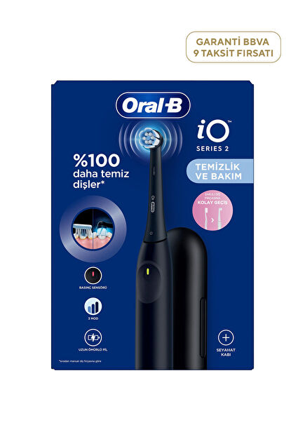 iO2 Siyah Şarjlı/Elektrikli Diş Fırçası