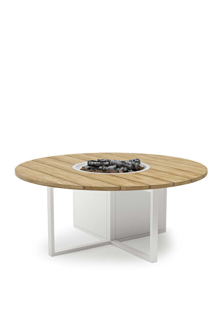 Vista Coconut Round Outdoor Fireplace