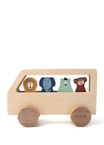 Wooden Animal Bus
