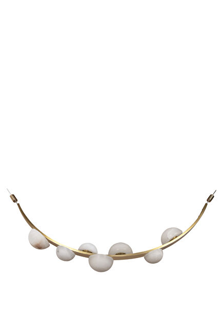 Khartoum Tumbled White Marble Pendant Chandelier