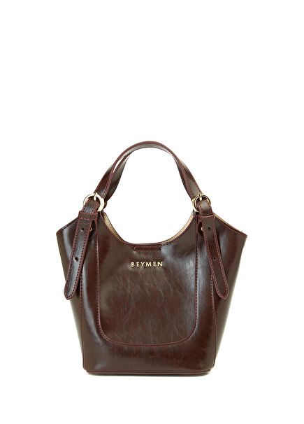 Bordo Logo Detaylı Kadın Çanta