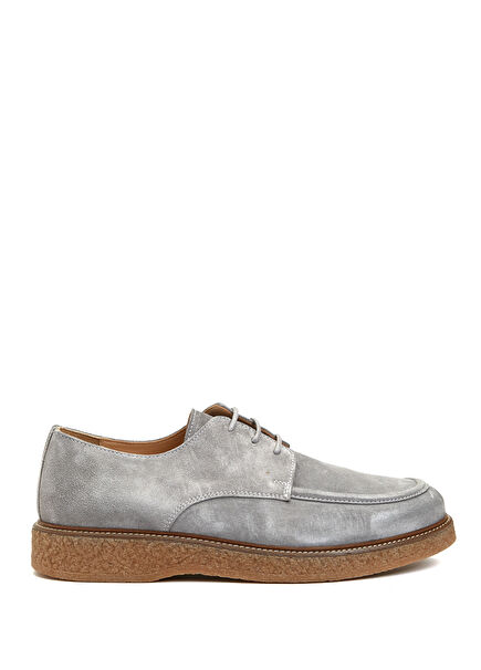 Grey Mens Leather Shoes