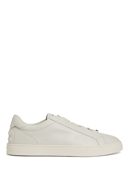 Krem Erkek Deri Sneaker