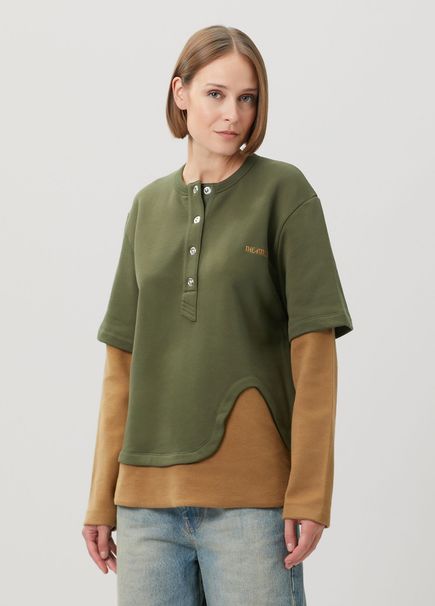 Koyu Yeşil Kahverengi Sweatshirt