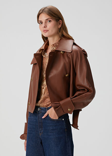 Hypnotic Kahverengi Deri Ceket