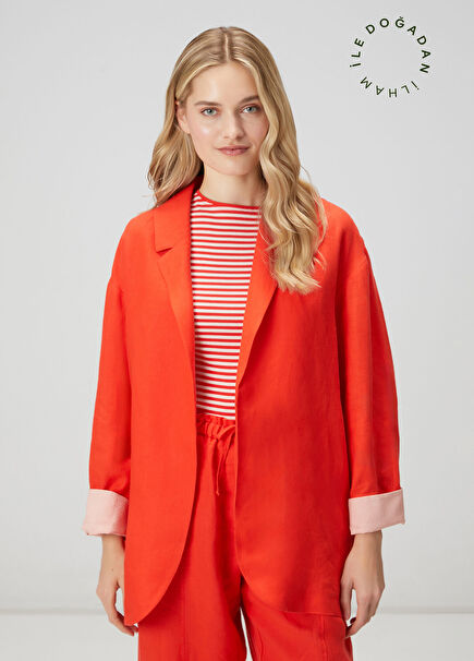 Red Linen Jacket