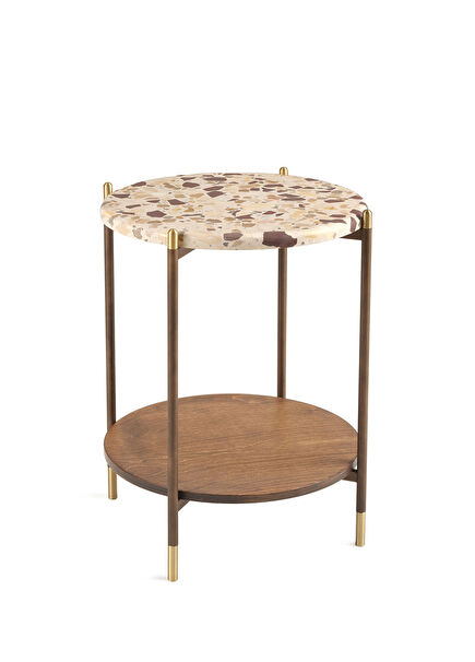 Plaque Day Solid Wood Side Table 47x47 cm