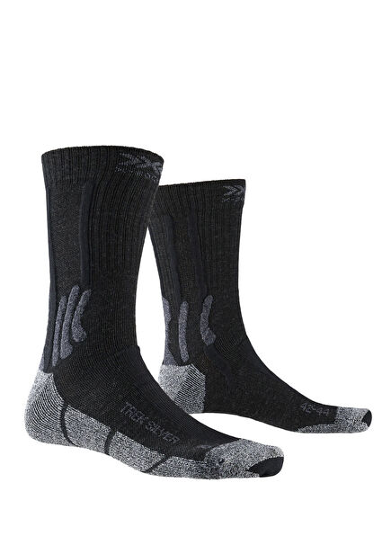 X Trek Silver Black Socks