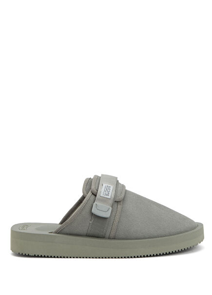 Grey Men's Leather Slippers