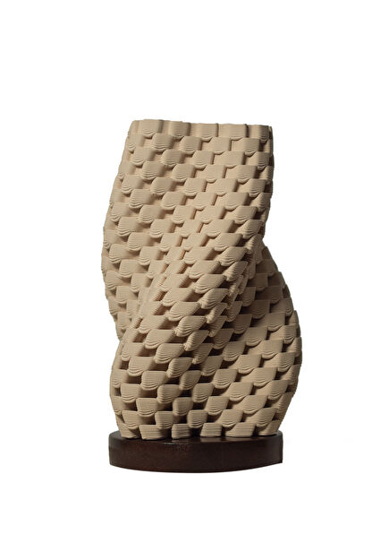 Vortex Krem Rengi Seramik Masa Lambası