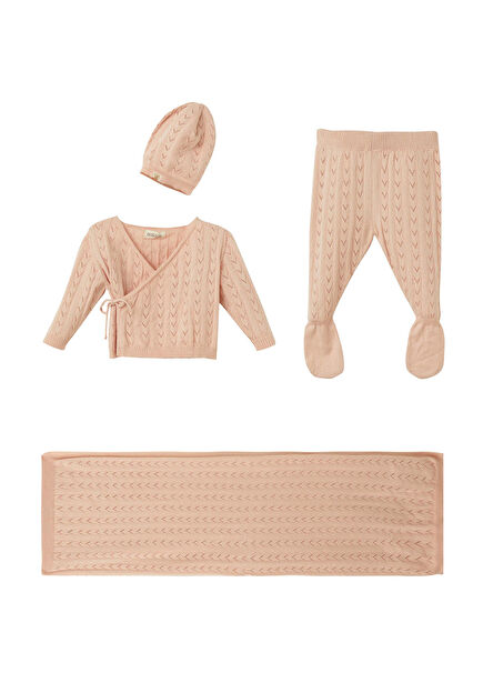 Pink Organic Cotton Baby Girl Hospital Outlet Set