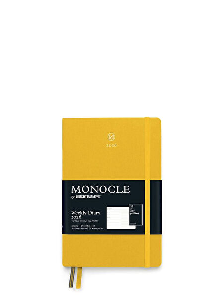 Monocle Yellow Bag Size B6+ 2026 12 Months English Lined Agenda and Notepad