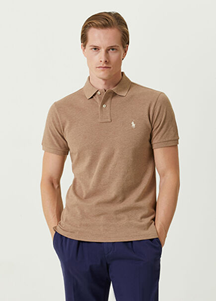 Açık Kahverengi Polo Yaka T-shirt