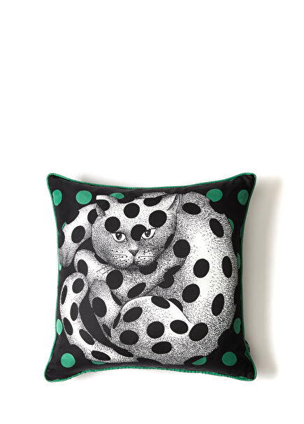 Siyah İpek Dekoratif Yastık