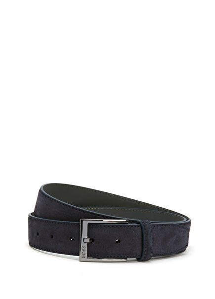 Elloy Navy Blue Men's Suede Belt